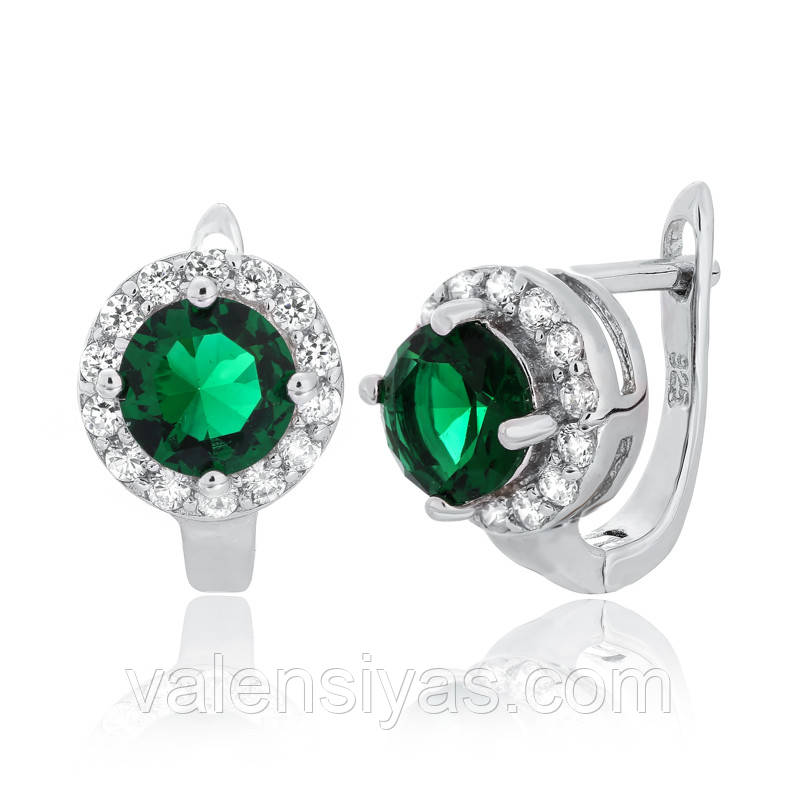 Срібні круглі сережки-комплект СК2ФІ/437