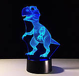 Подарунки дітям, 3D світильник, "Динозаврик" найкращий подарунок хлопчикові, Подарунок синові, фото 3