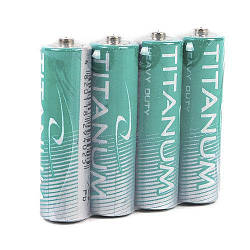 Батарейки сольові Titanum R6P/AA 4pcs SHRINK (пальчик) GR