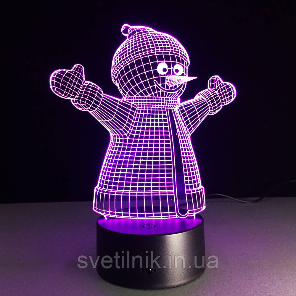 Сніговик, Змінна пластина на 3D-нічник