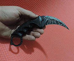 Керамбіт із футляром "Tactical Combat Karambit". Покриття Gloss Coat "Паутина"