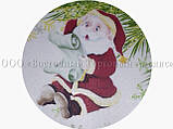 Вафельна картинка - Санта Клаус No3- Ø21 см, фото 6