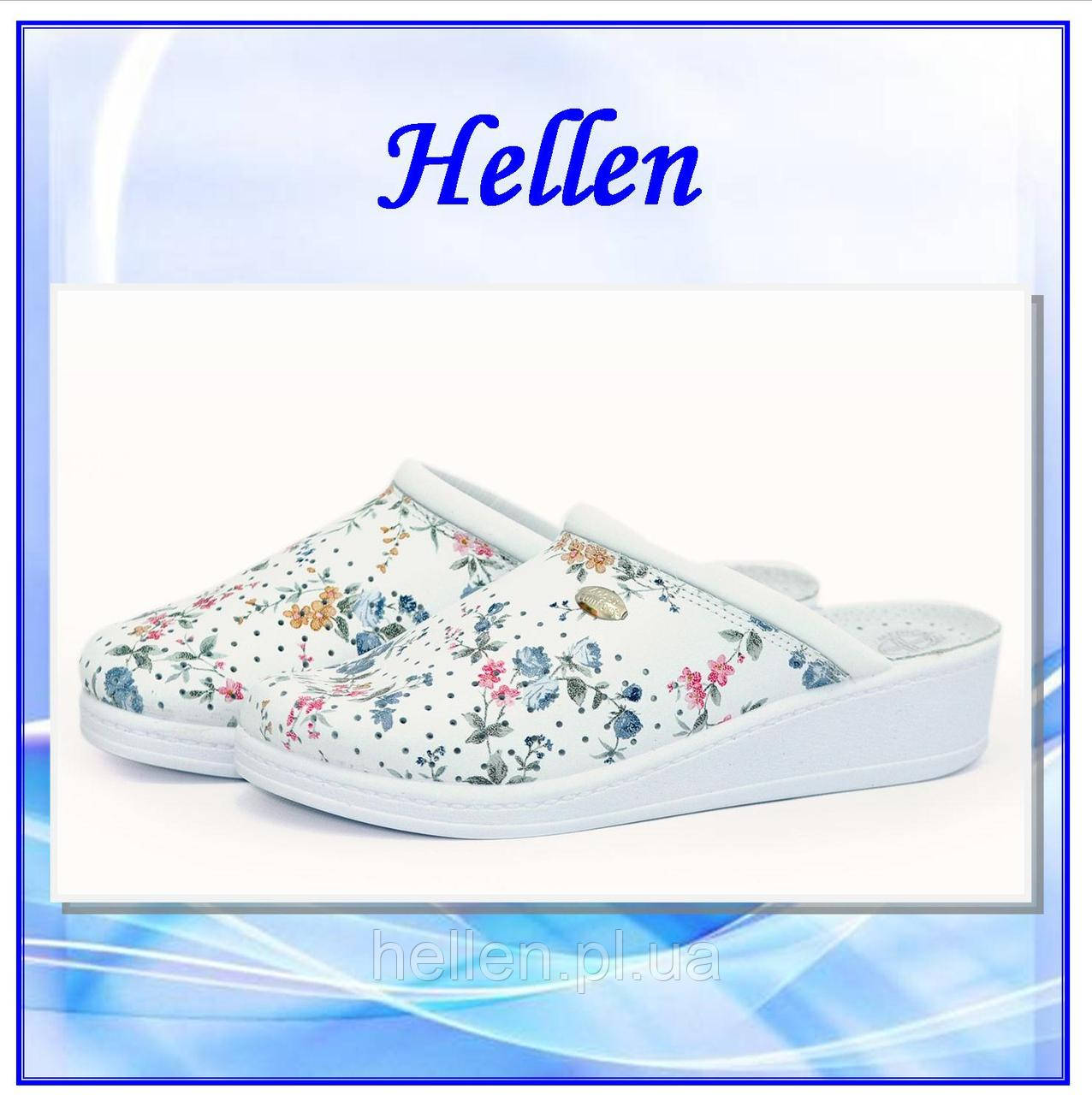 Жіноче шкіряне медичне взуття Сабо 100, закриті/принт/Адако