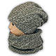 Комплект шапка і шарф (хомут) для хлопчика, р. 54-56, Grans (Польща), утеплювач фліс, B282P, фото 3