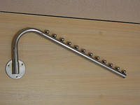 Поворотная хромированная флейта крючок Гусак на стену 12 шариков с наклоном для плечиков
