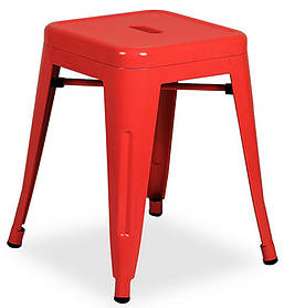 Стілець-табурет Tolix H 45 low stool AC-009 червоного кольору, лофт, дизайн Xavier Pauchard