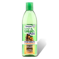 TROPICLEAN Fresh Breath Skin & Coat Water Additive ДОБАВКА В ВОДУ SKIN&COAT ДЛЯ СОБАК И КОШЕК С ОМЕГА-3 І ОМЕГА-6  473 мл