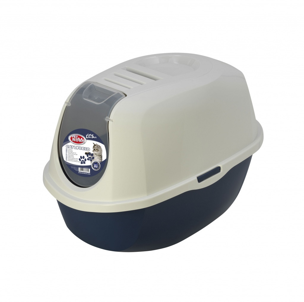 Закритий туалет Pet Nova CatLifeEco 54 см синій, фото 1