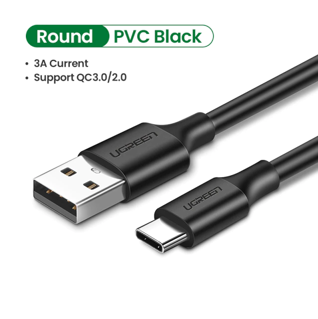 

Зарядный кабель UGreen Type-C (USB-C cable) 1 м, Черный