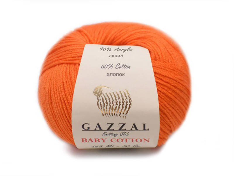 

Gazzal Baby Cotton, оранж №3416, Оранжевый