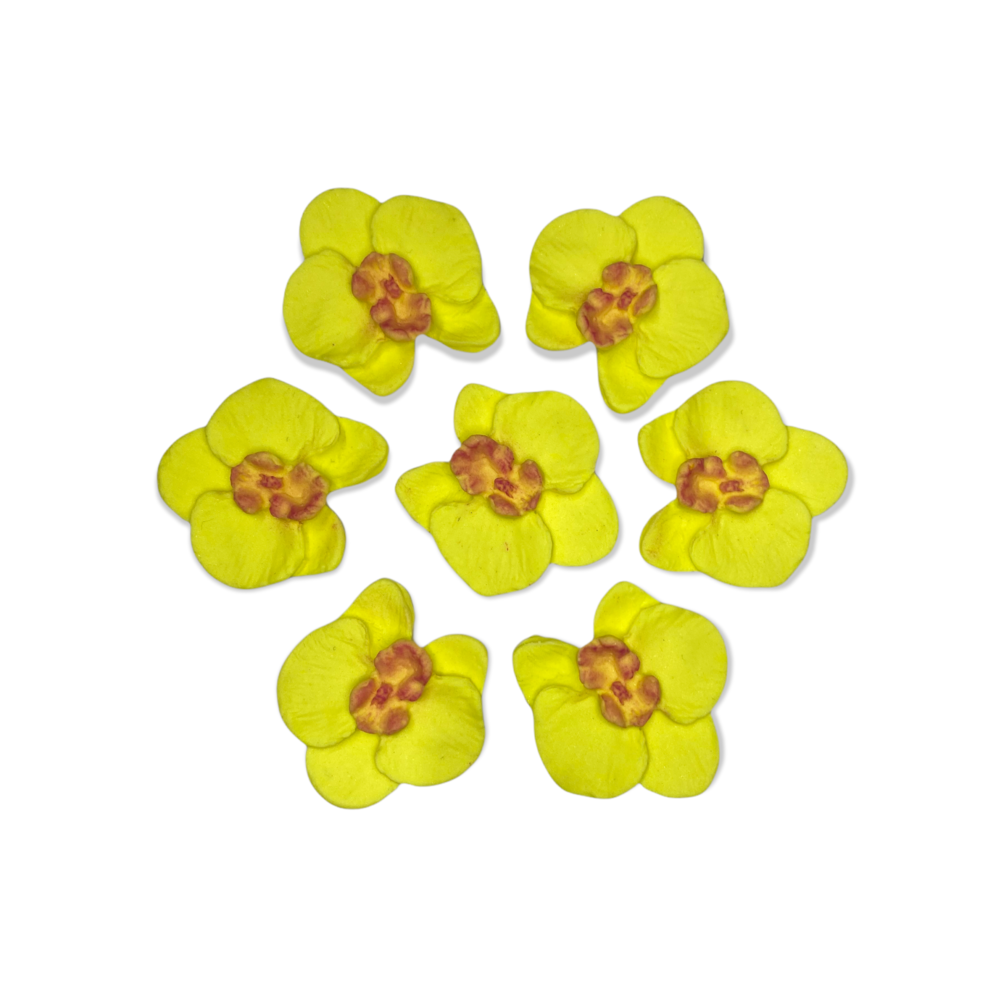 

Цукрова прикраса для кондитерських виробів Набір орхідей Лимонный