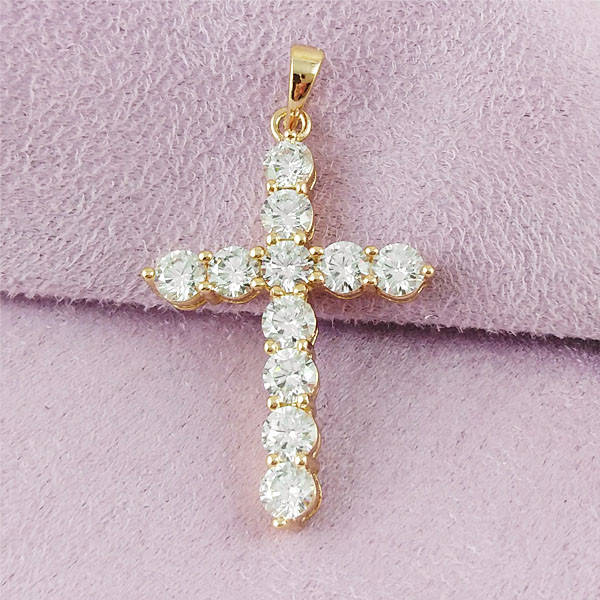 

Крестик Xuping медицинское золото позолота 18К А/В 6-0048