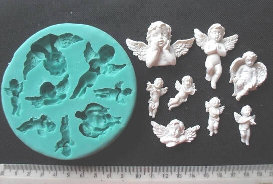 

Молд кондитерський силіконовий для мастики Янголи