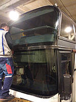 Изготовление и замена лобового стекла на автобус Neoplan 117 в Никополе