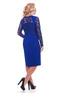 Жіноче ошатне плаття з гіпюром Аделіна / розмір 54,56 колір електрик, фото 2