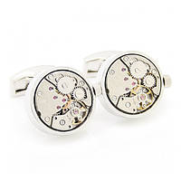 Запонки Watch Cufflinks Steampunk Silver Movement zs87