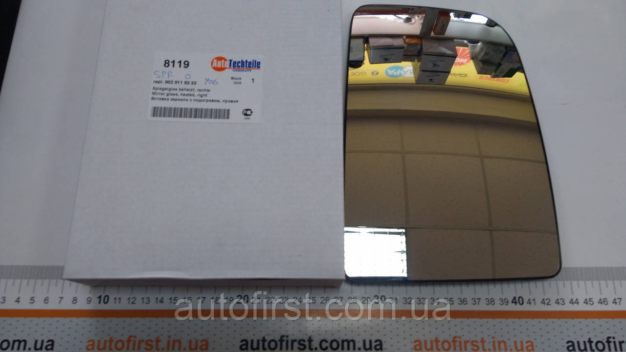 Autotechteile Вставка дзеркала верх. з підігрівом MB Sprinter-Crafter 06 - R (круглий кріплення), фото 1