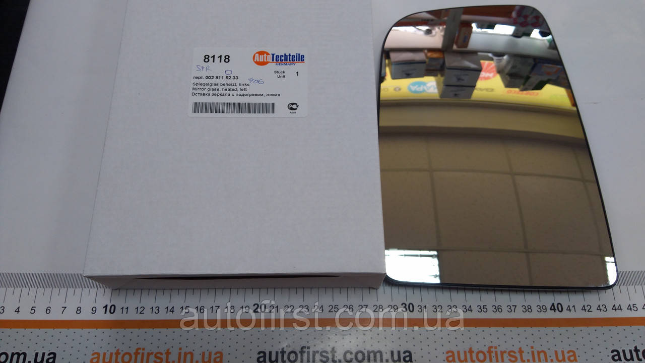 Autotechteile Вставка дзеркала верх. з підігрівом MB Sprinter-Crafter 06 - L (круглий кріплення), фото 1