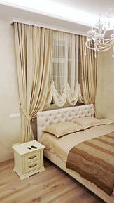 Австрийский пошив тюлей и шторы на подхватах. Юровка