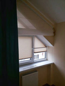 Шторы-плиссе на нестандартные окна. Ирпень