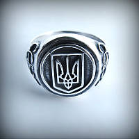 1027 Кольцо с гербом Украины Патриот серебро 925 пробы