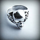 1026 Срібне кільце з черепом Термінатор зі срібла 925 проби, фото 3