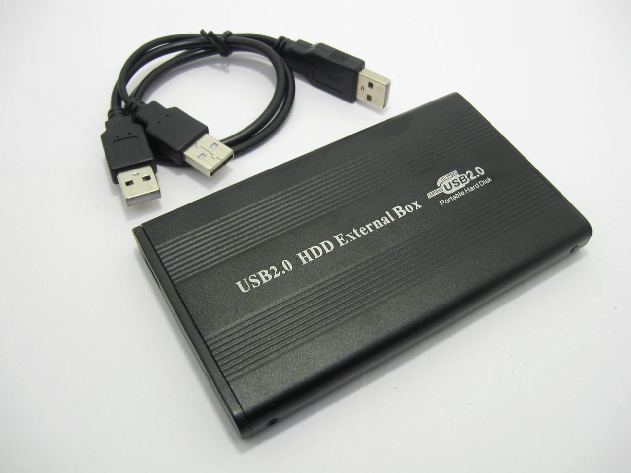 Кишені 2,5" корпус пластик ,інтерфейс USB2.0/ IDE, Black