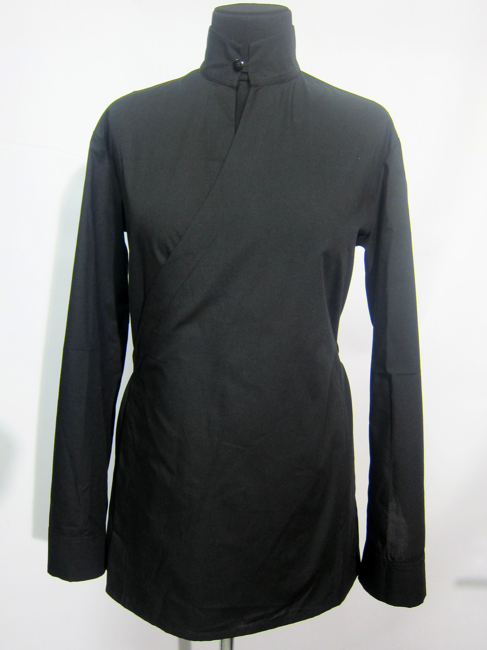 Сорочка жіноча чорна на запах Atteks — 02103