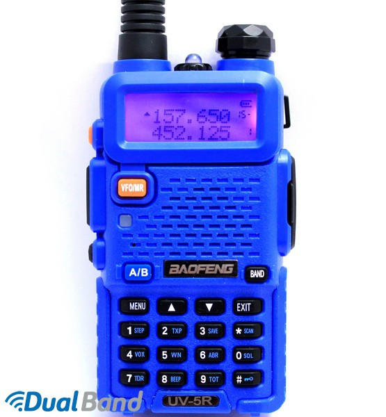 Рація Baofeng UV-5R (зелений, червоний, синій, жовтий) синій + Гарнітура Luiton для рації
