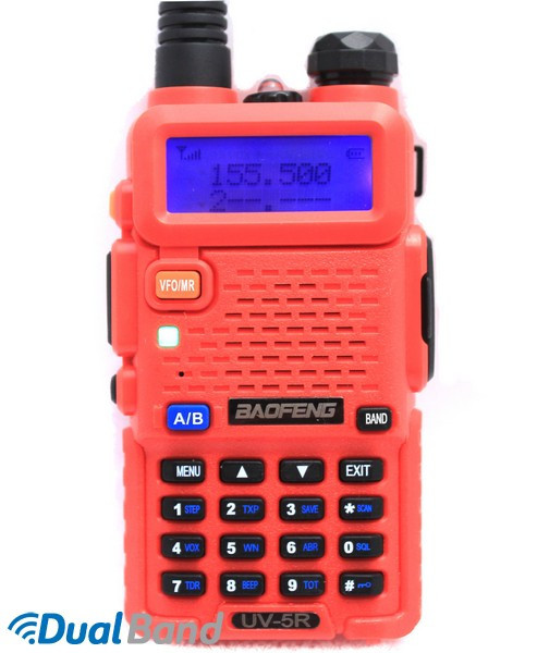Рація Baofeng UV-5R (зелений, червоний, синій, жовтий) червоний + Гарнітура Luiton для рації