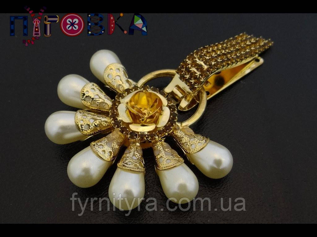 Кліпса шубна (шубний гачок) 033, gold, фото 1