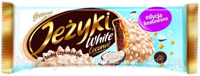 Печиво в шоколаді із родзинками та сухофруктами Goplana Jezyki (Польща) White Coconut