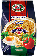 Макарони з твердих сортів пшениці "Спіральки" ТМ "Чемпіон" (400г)