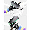 Фонарь велосипедний із сигналом 7588, виноска. кнопка, акум, ЗП micro USB, фото 5