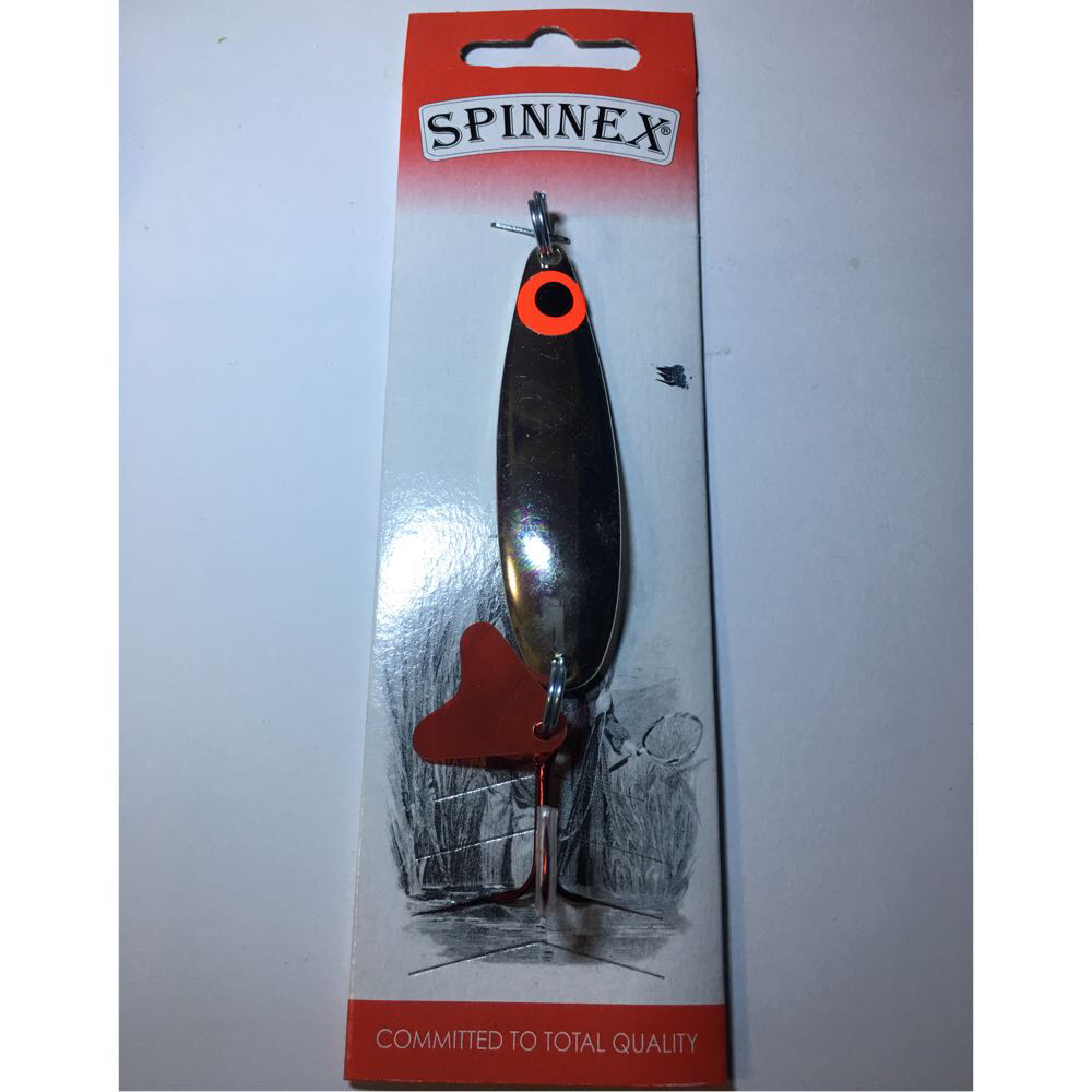 Блешня Spinnex Krocodile 16g silver red eye