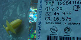 Затискач (пістон, клямка, кріплення) оббивки передніх дверей жовтий (жовтий) GM 2245922 13284155 OPEL Astra-H 3 