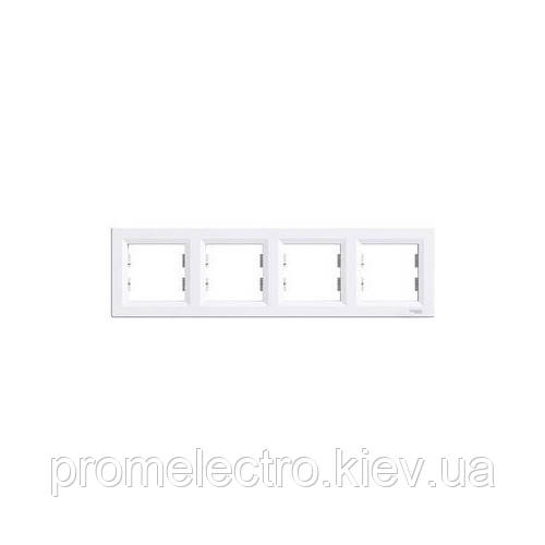 Рамка Schneider-Electric Asfora 4-постова горизонтальна біла EPH5800421