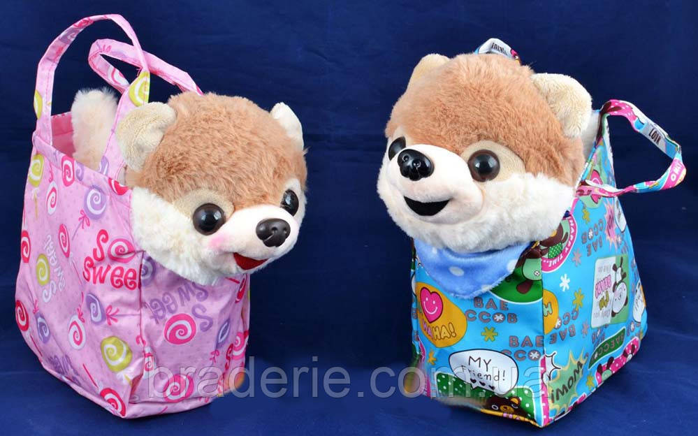 М'яка іграшка собака в сумці 473A