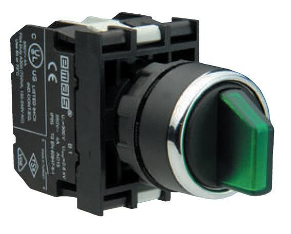 Перемикач 2-0-1 без фіксації з блок-контактом підсвічування без лампи (2НО) B131SL32Y, фото 1