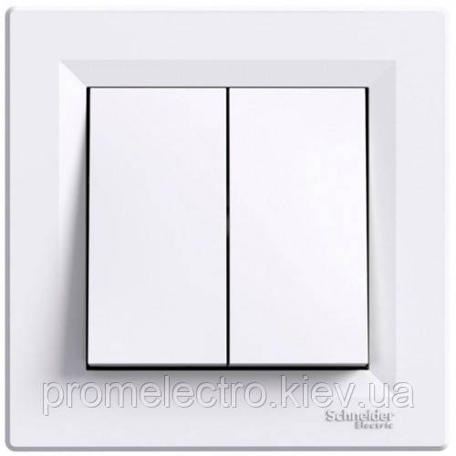 Перемикач Schneider-Electric Asfora 2-клавішний прохідний білий EPH0600121