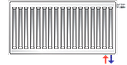 Сталевий (панельний) радіатор PURMO Ventil Compact т22 300x1200 нижнє підключення, фото 5