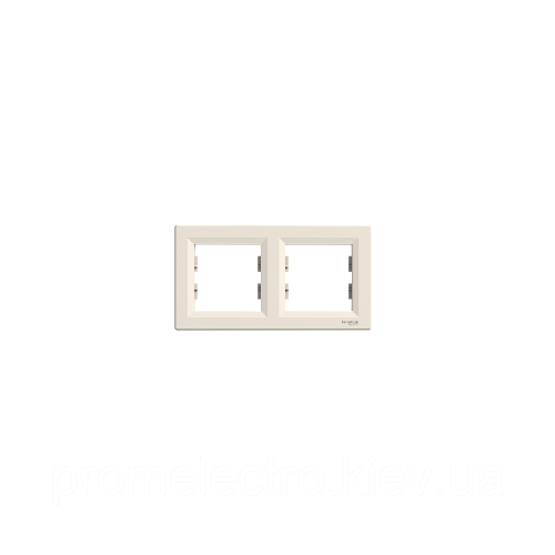 Рамка Schneider-Electric Asfora 2-постова горизонтальна кремова EPH5800223
