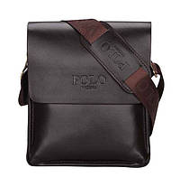 Мужская сумка барсетка через плечо Polo VICUNA (коричневая)