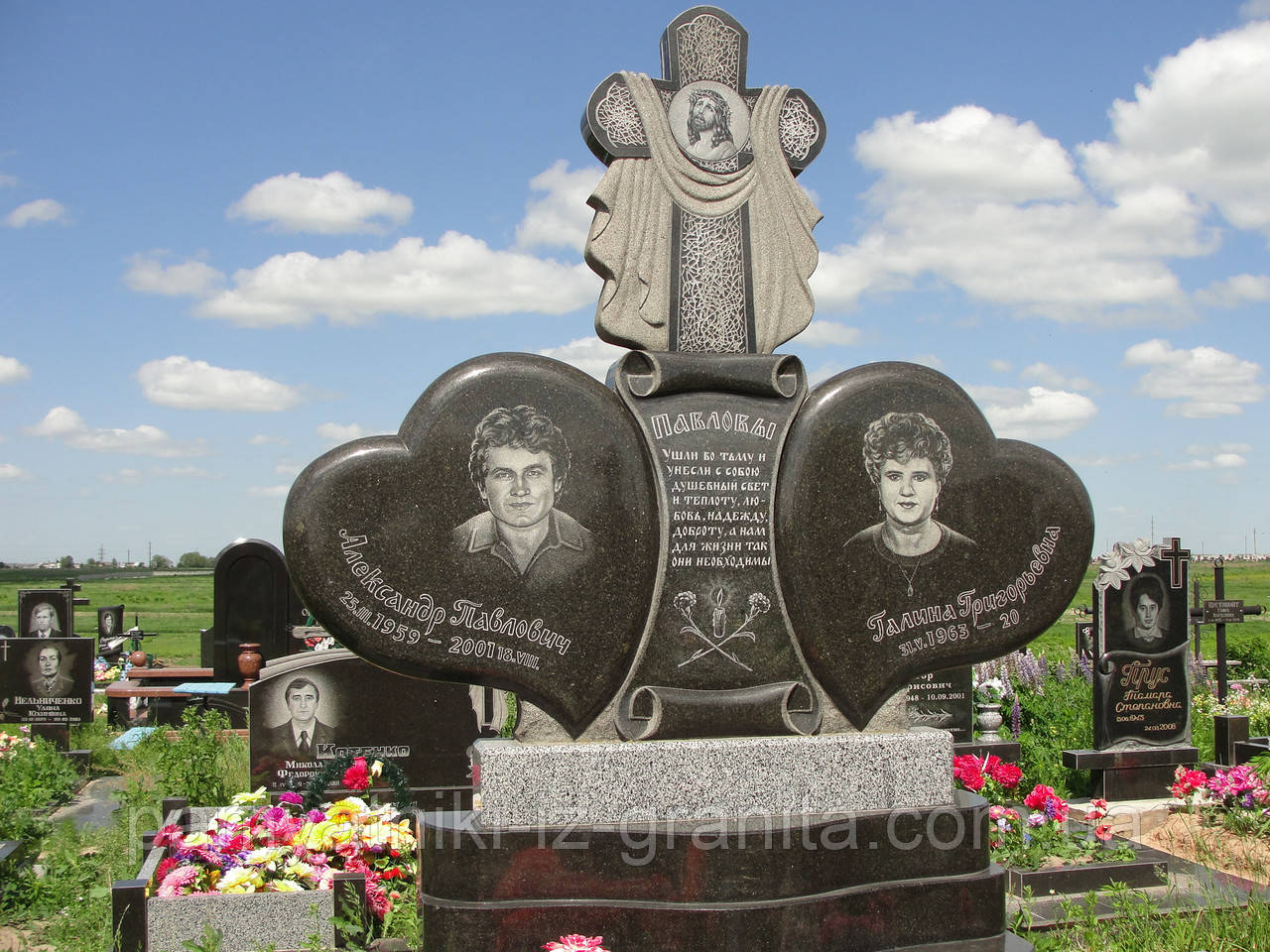 Хрест з граніту № 1640, фото 1