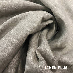 Сіра натуральна нефарбована лляна тканина, ширина 220 см, 100% льон, колір 1/133