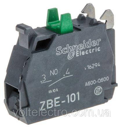 Контактний блок Schneider Electric 1NO, гвинтовий для серій Harmony XB4, XB5 ZBE101