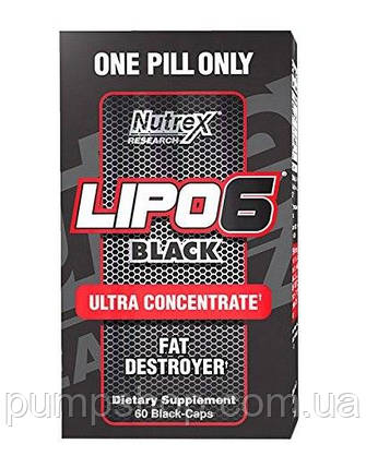 Жироспалювач Nutrex Lipo-6 Black Ultra Concentrate International 60 порц., фото 2