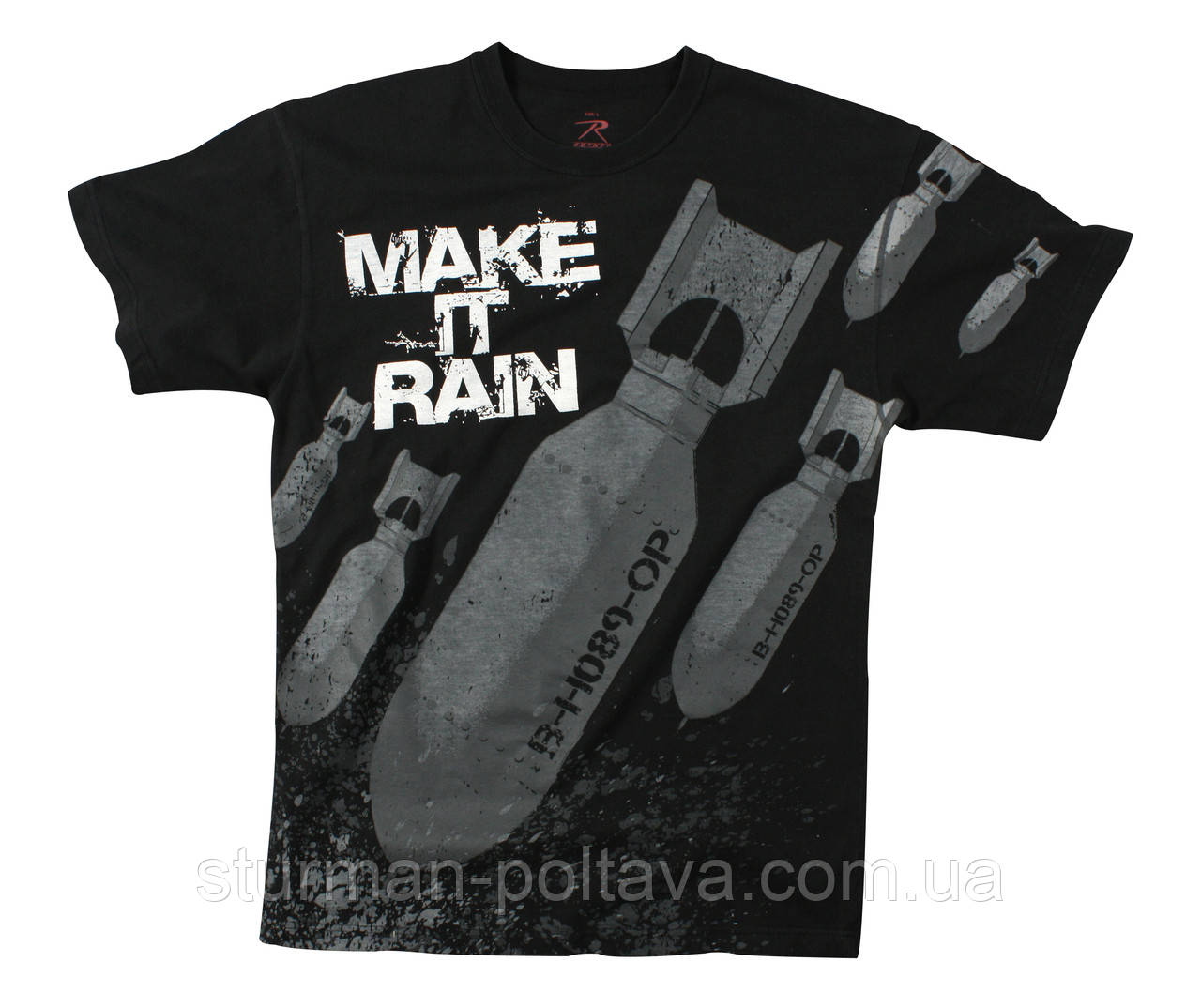 Футболка чоловіча чорна з принтом - Робимо дощ "Make it Rain Bombs" Black Rothco США