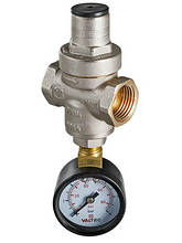Редуктор давления Valtec поршневой с манометром, от 1 до 5,5 бар 1/2" Valtec