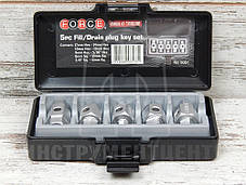 Набір для відкручування зливних пробок FORCE 5051 5 пр.